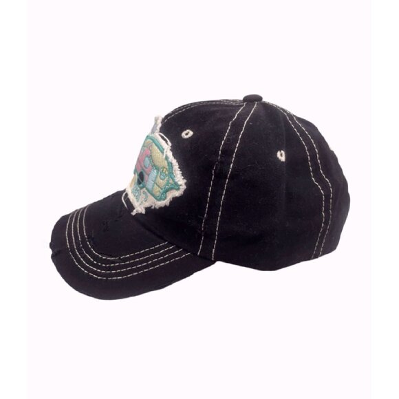 RV Camper There Yet? Embroidered Distressed Style Cap Hat NEW Fast Ship - Picture 2 of 4